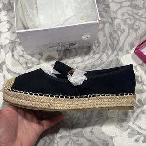 Black Espadrille Flats